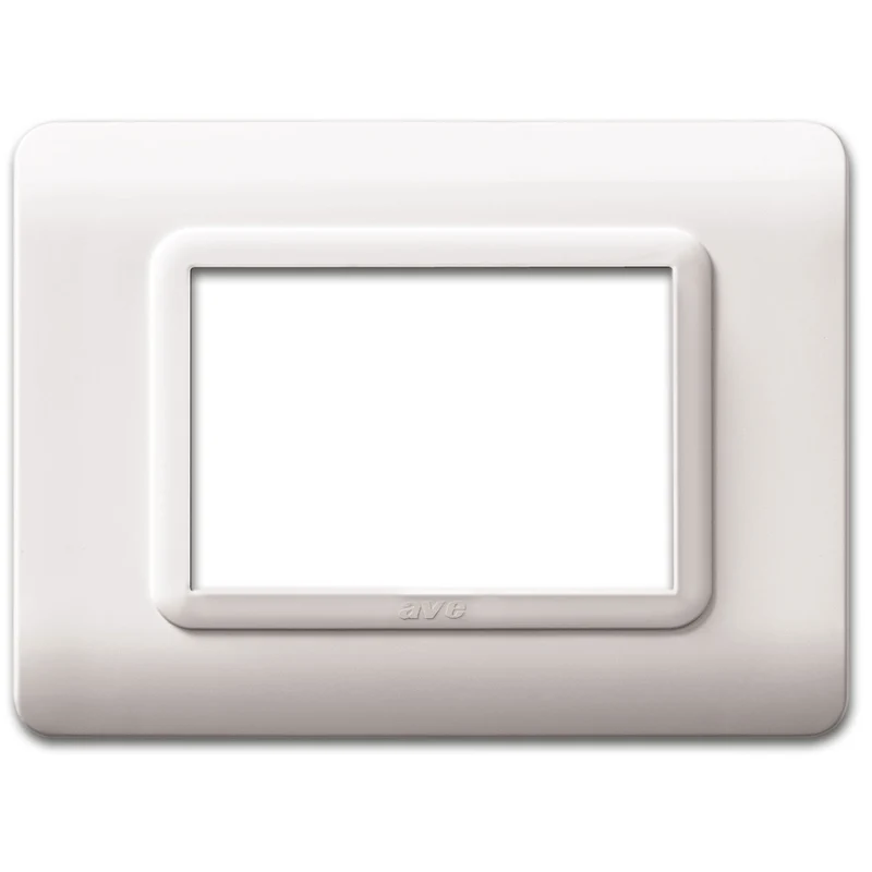 PLACCA AVE S44 SERIE TECNOPOLIMERO IN PLASTICA PER SCATOLA RETTANGOLARE 3 MODULI 44PY03B