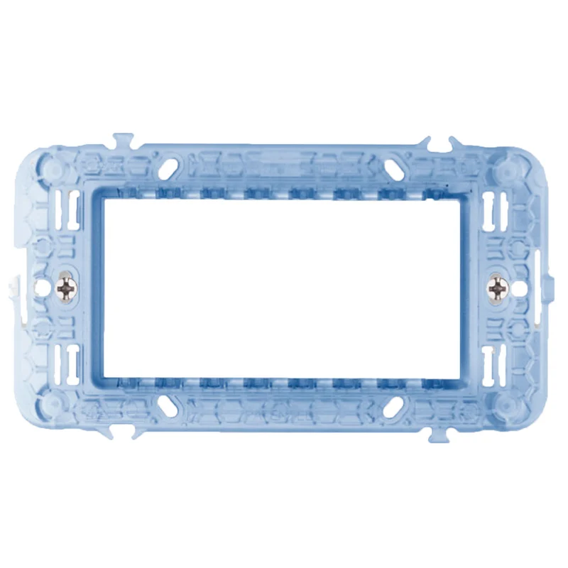 SUPPORTO AVE S44 4 MODULI CON VITI E RINFORZO METALLICO PER SCATOLE RETTANGOLARI 2504, 253X4, 253X4CG, 254CGPR e 254CG INTERASSE 108,5MM 44A04