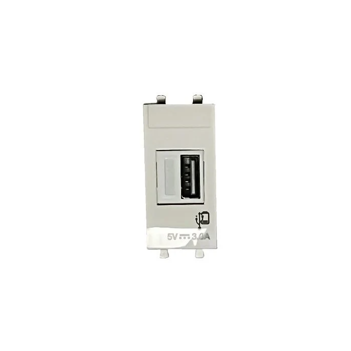 CARICATORE USB UNIVERSALE TIPO A AVE DOMUS S44 240V 3A 1MOD. 441082USB3A