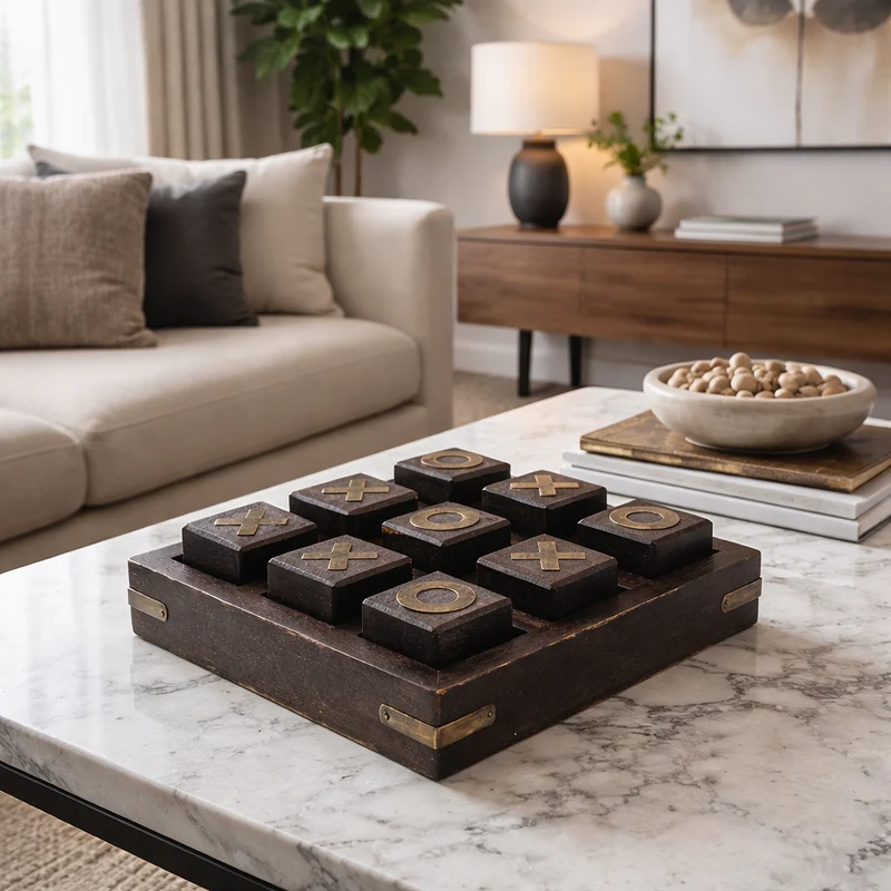 Decorazione Tris Fortune Nero Piastrella Decorativa in Gres 17,2×17,2 cm
