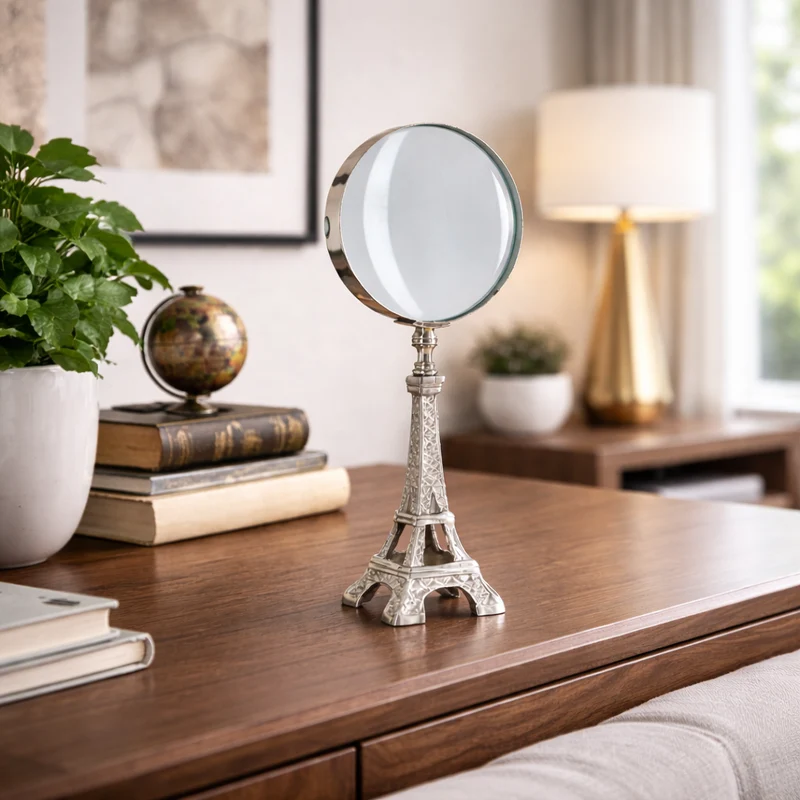 Lente Decorativa Adventure in Argento per Arredamento Moderno, da 31cm