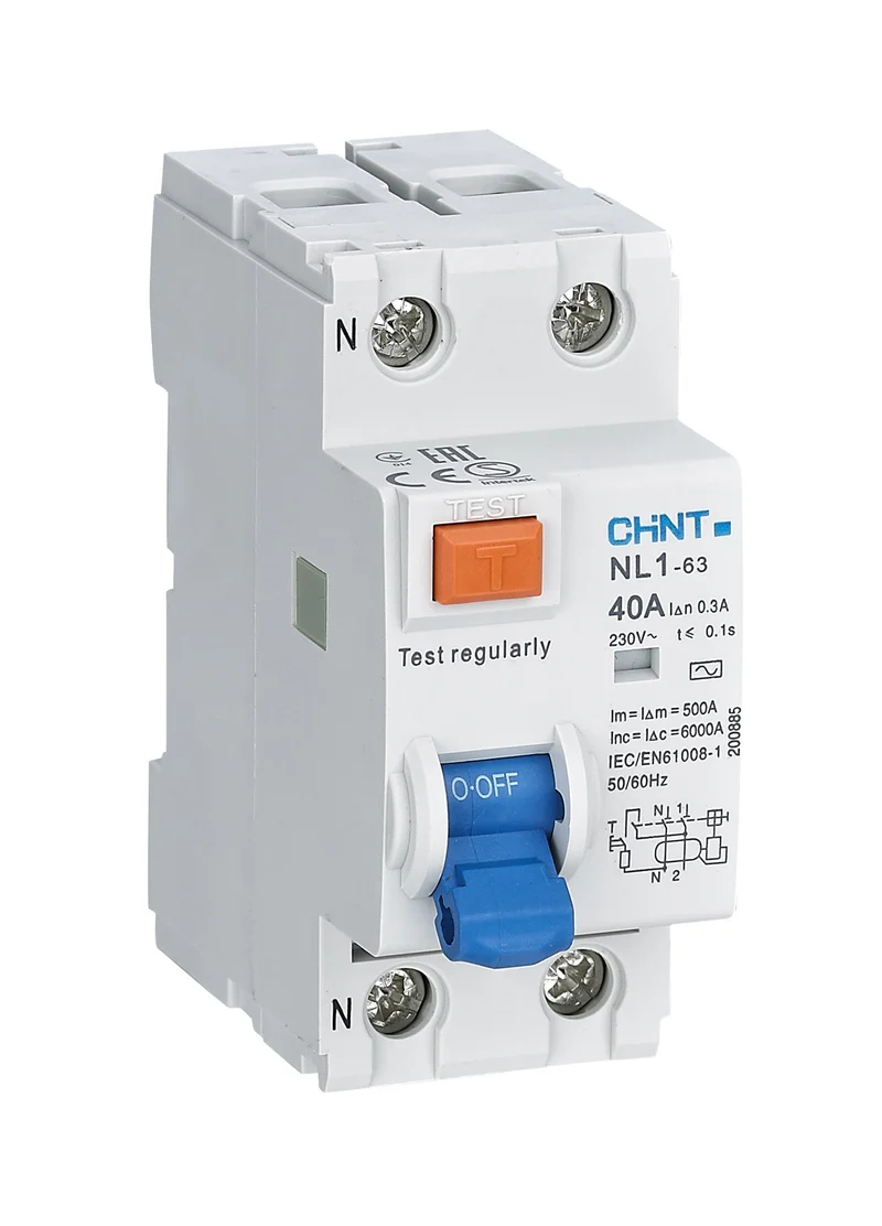 INTERRUTTORE DIFFERENZIALE PURO CHINT NL1-63/25-2P-AC30 2P 25A 30MA 6KA TIPO AC