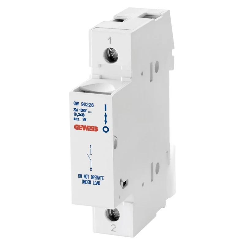 PORTAFUSIBILE SEZIONABILE GEWISS - 1P 10,3X38 1000V DC 20A - 1 MODULO