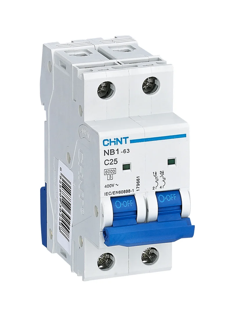 INTERRUTTORE MAGNETOTERMICO CHINT NB1-63/C20-2P-6 2P 20A 6KA CURVA C