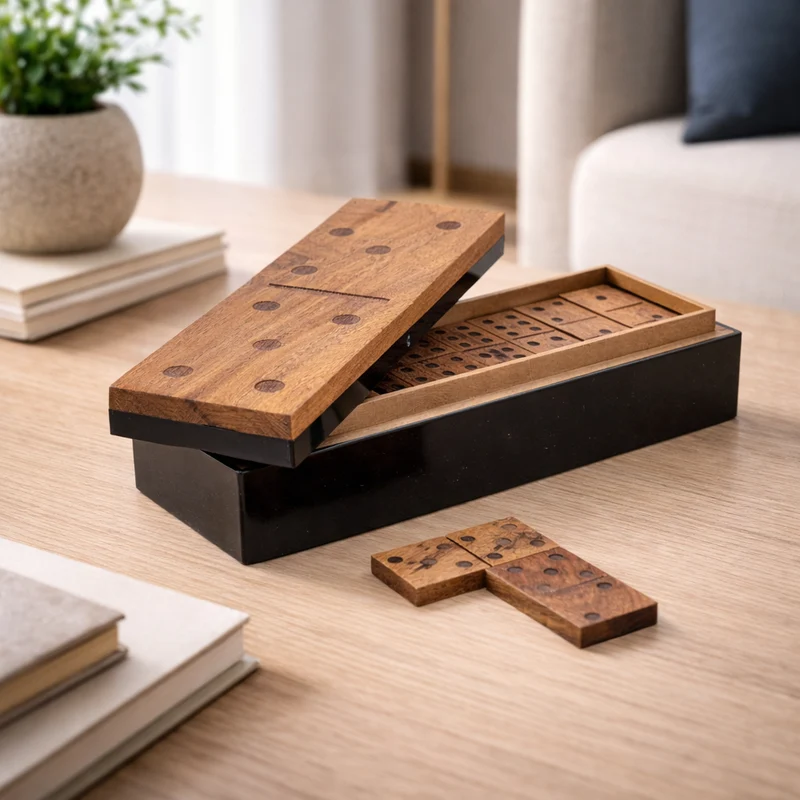 Domino “Fortune” Decorazione in Legno Ner