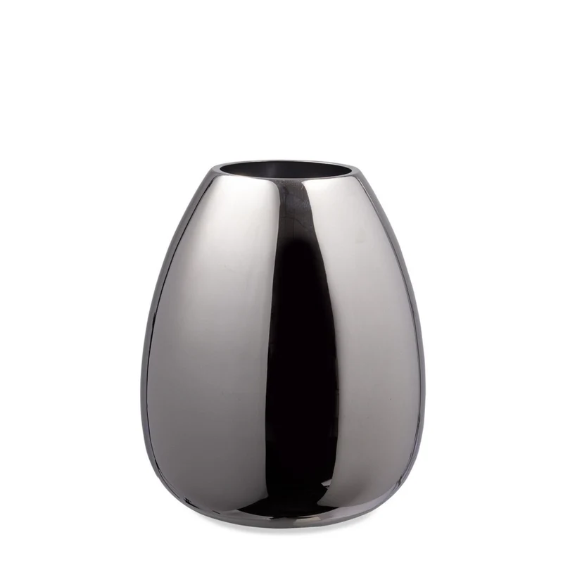 Vaso "Mythri" in matallo lavorato artigianalmente per arredo interno e uso decorativo
