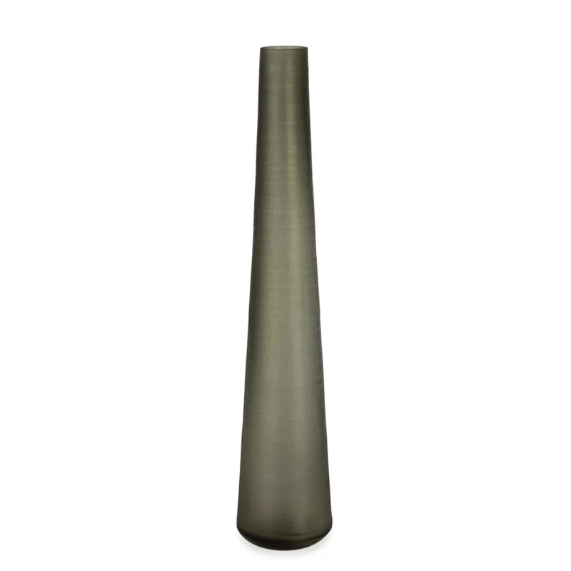 Vaso "Yamini" in vetro tondo color verde per arredo interno