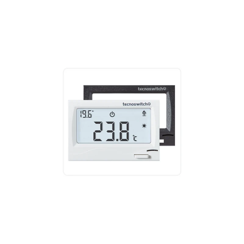 Termostato da Incasso TECNOSWITCH a Batteria – Bianco e Antracite – TE315BG
