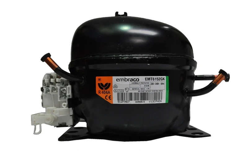 COMPRESSORE ERMETICO EMBRACO EMT6152GK GAS R404A-R507-R452A HP 1/4