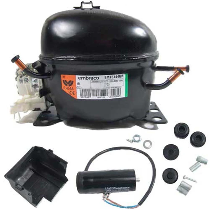 COMPRESSORE ERMETICO EMBRACO EMT6144GK GAS R404A-R507-R452A HP 1/5