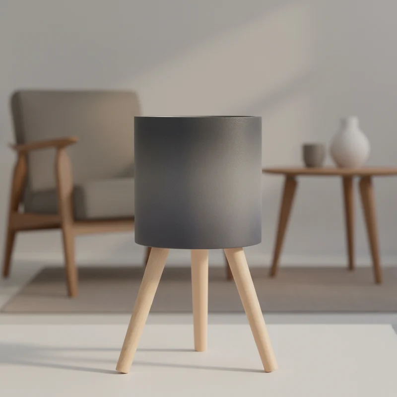 Porta vasi da esterno Cachepot "Style" in magnesia con gambe in legno Ø30 cm