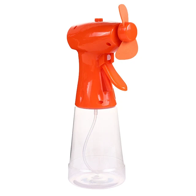 Ventilatore a batteria portatile con nebulizzatore ad acqua per mare e spiaggia h 22 cm