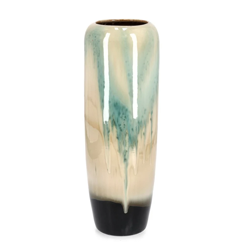Vaso "Coira" svasato in terracotta smaltata per uso esterno h 60 cm