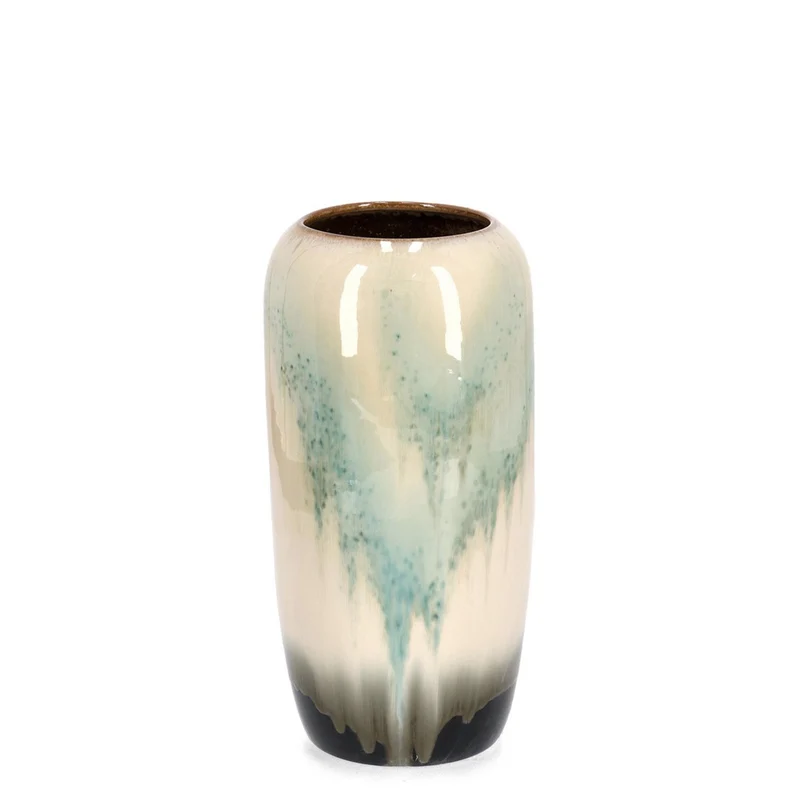 Vaso "Coira" svasato in terracotta smaltata per uso esterno h 40 cm