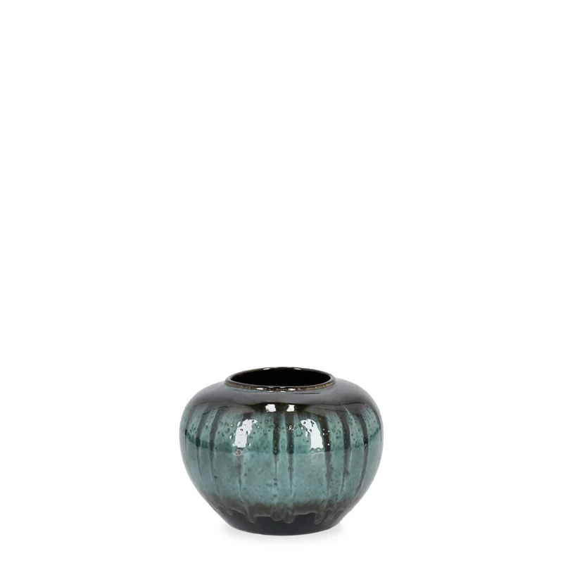 Vaso "Coira" tondo in terracotta smaltata per uso esterno Ø 25 cm
