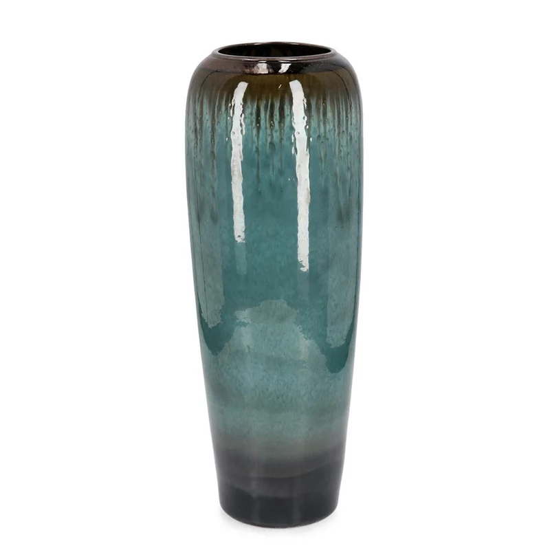Vaso "Coira" svasato in terracotta smaltata per uso esterno h 72 cm