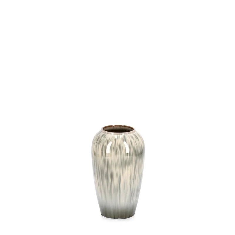 Vaso "Coira" svasato in terracotta smaltata per uso esterno h 26 cm