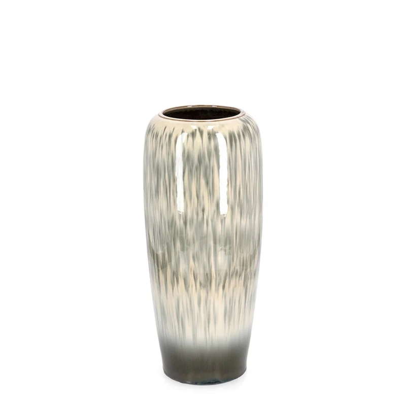 Vaso "Coira" alto in terracotta smaltata per uso esterno h 59 cm