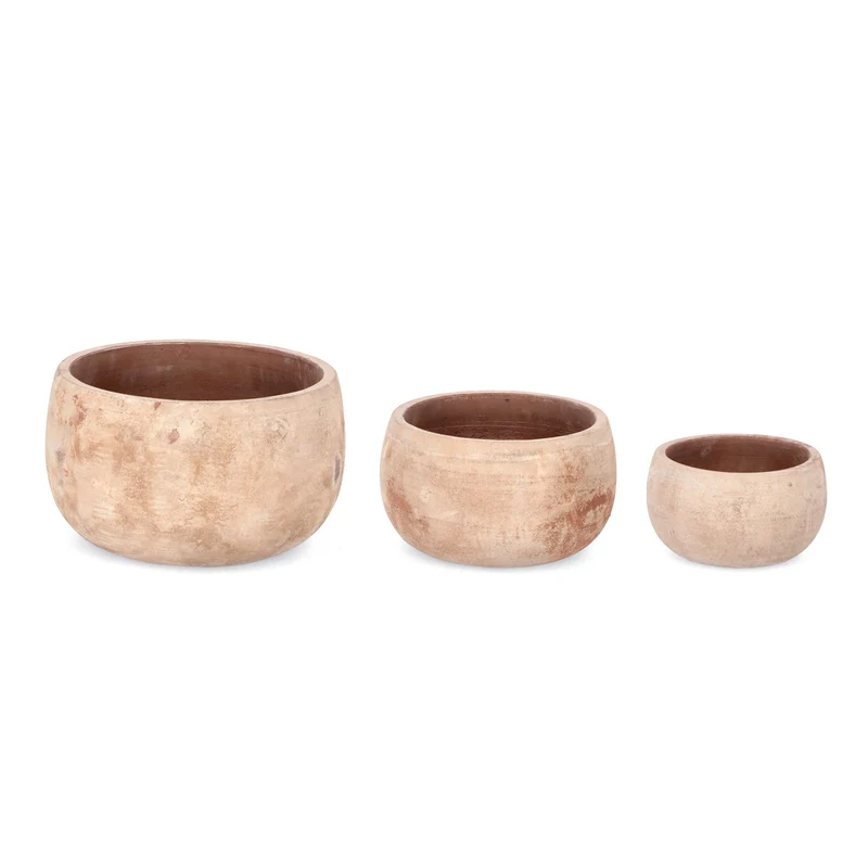 Vasi "Minh" in terracotta per fiori e piante da esterno set da 3