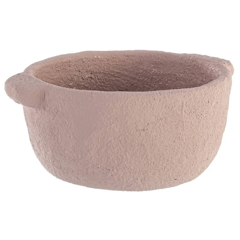 Ciotola Vaso Ercolano in Cemento Rosa