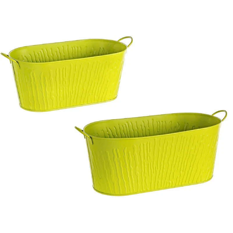 Set 2 vasi corteccia con manico. Per uso interno ed esterno
