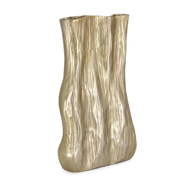 Vaso decorativo "Burin Champagne" in metallo lavorato a mano, decorazione per intorno ed esterno