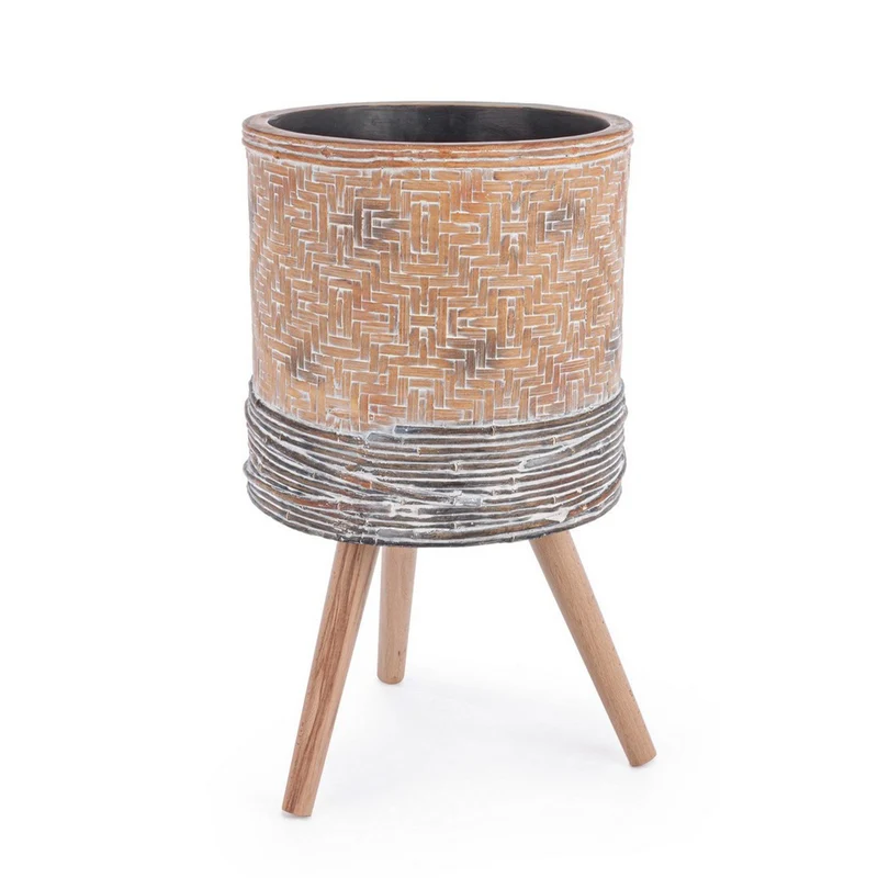 Vaso "Dakar" treppiede magnesia per fiori e piante da esterno