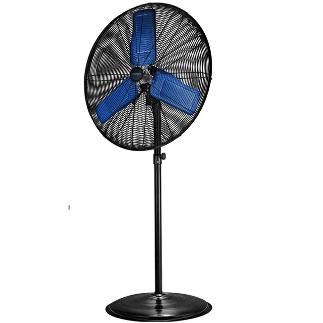 Ventilatore industriale a piantana a 3 velocità con pale in alluminio e base in ferro, Ø 75 cm