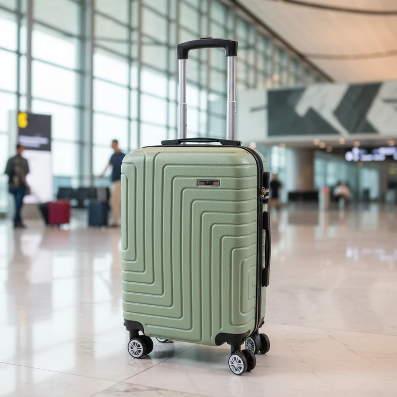 Valigia trolley da viaggio in abs, adatto come bagaglio a mano da 34 x 21 x 55 cm
