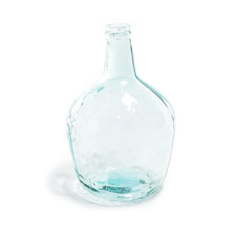 Vaso a forma di bottiglia in vetro, decorazione per arredo casa