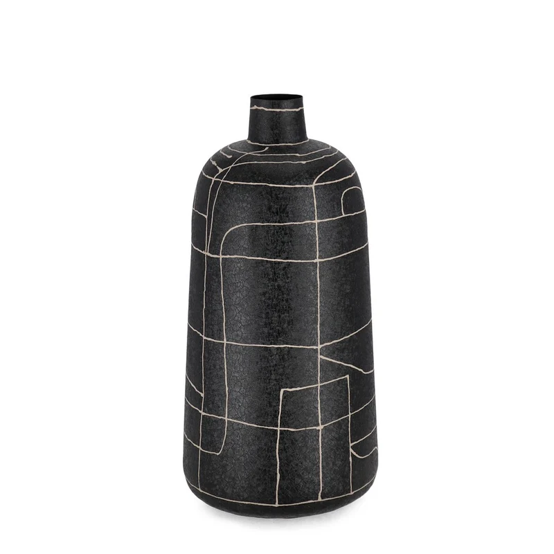 Vaso bottiglia "Siva" in metallo per uso interno ed esterno h 44,5 cm