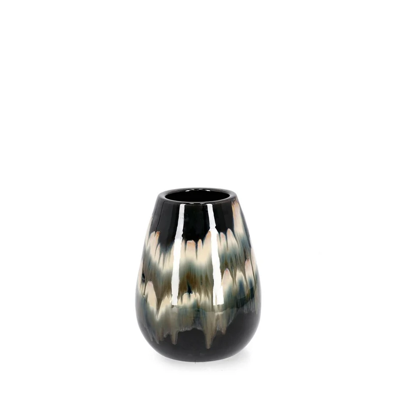 Vaso "Coira" svasato in terracotta smaltata per uso esterno h 32 cm