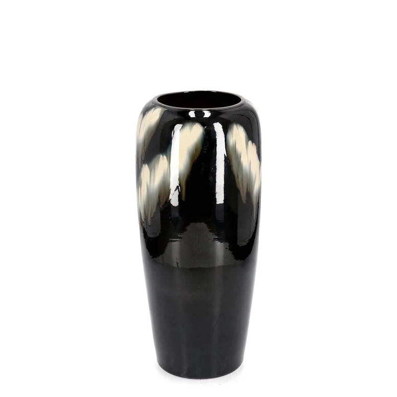 Vaso "Coira" alto in terracotta smaltata per uso esterno h 59 cm