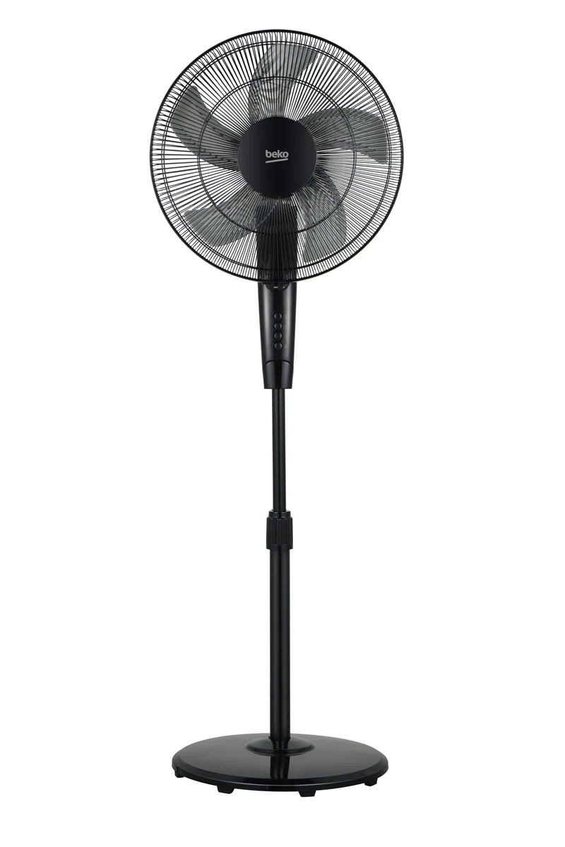 Beko - EFS5100B - Ventilatore a Piantana, 45 W, 3 Velocità, Altezza e Inclinazione Regolabile - Nero, 45,2 x 40 x 135 cm