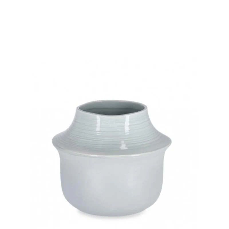 Vaso isao azzurro ceramica impermeabile internamente