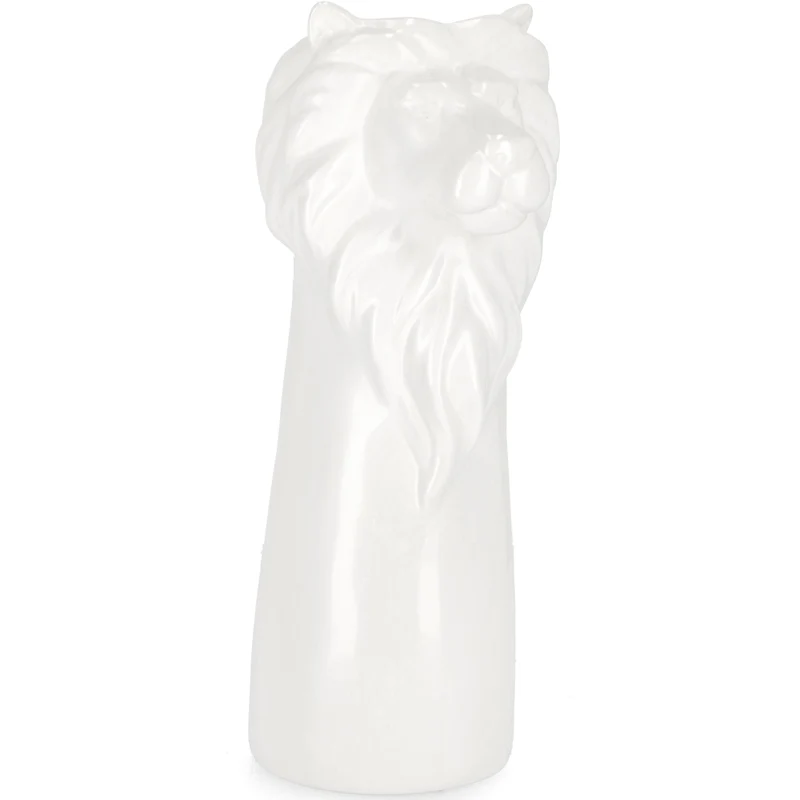 Vaso jaiden leone alto bianco, dolomite per uso interno ed esterno 14,5 x 12,5 x h 31,5cm