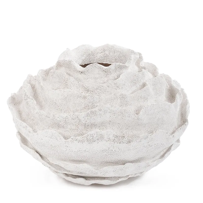 Portavaso decorativo natalizio Bianco in poliresina resistente all'acqua
