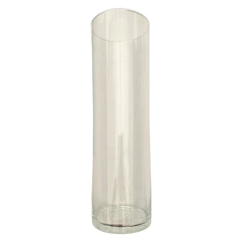 Vaso trasparente "Cilindro" in vetro per fiori e piante, decorazione da interno ed esterno, 39 x h 30 cm