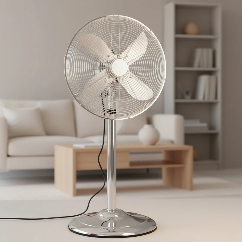 Ventilatore a piantana "Cromo" 3 velocità, pala da Ø 40 cm h 130 cm