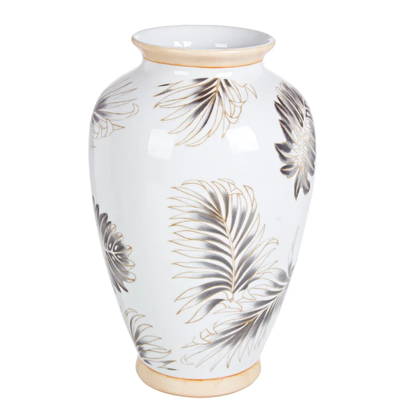 Vaso leaf bomb in porcellana dipinto a mano