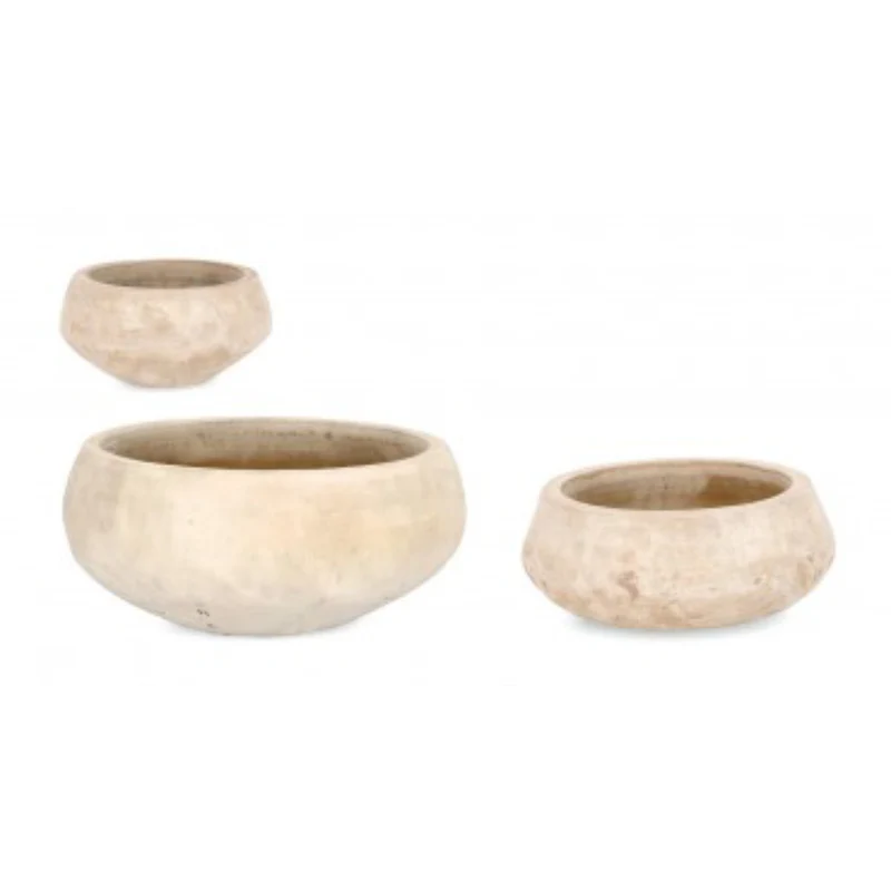 Set 3 PortaVaso Minh Ciotola Terracotta per uso esterno.