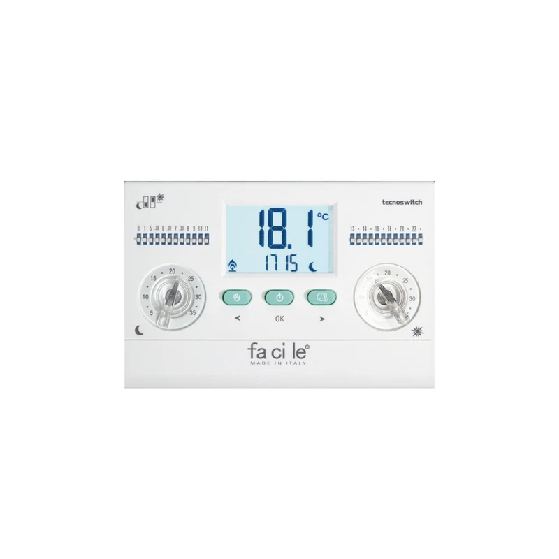 TECNOSWITCH CR135BI – Cronotermostato Giornaliero da Parete a Batteria