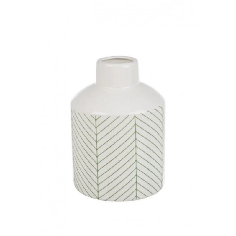 Vaso per uso interno leaf circolare in ceramica verde Ø15.8x21.5h
