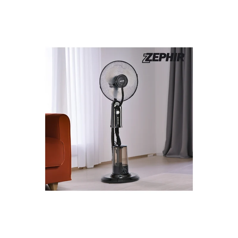 Zephir ZST42P Ventilatore a Piantana Nebulizzante Ø40 cm 75W con Serbatoio 3,2 Litri