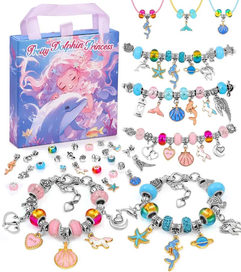 Tomylv Idee Regalo Bambina 5-12 Anni Femmina, Kit Giochi Crea Braccialetti Fai Da Te, per Compleanno, Natale