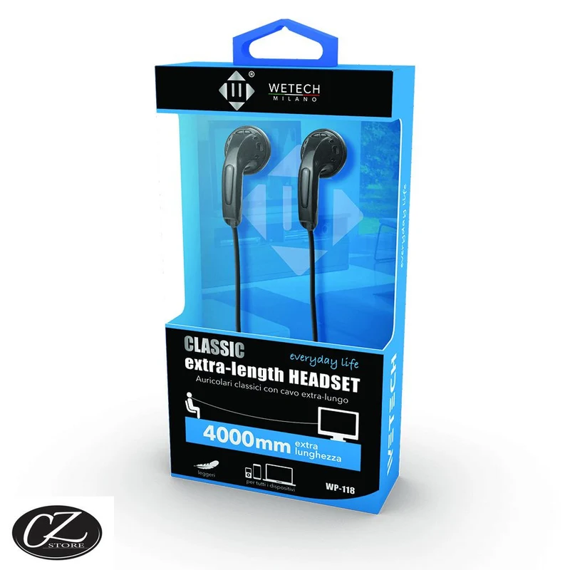 Wetech Auricolari classici con cavo 40 cm