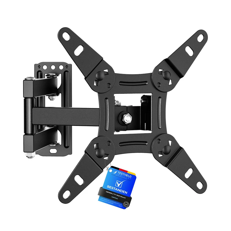 GRIFEMA GB1008-2 Supporto TV Parete per 13-43”, Staffa TV Muro Girevole Inclinabile Estensibile Universale, Fino a 20 kg, Max VESA 200x200mm Porta TV da Parete