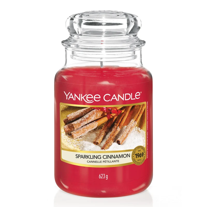 YANKEE CANDLE Candele In Giara, Cannelle Scintillante, Grande