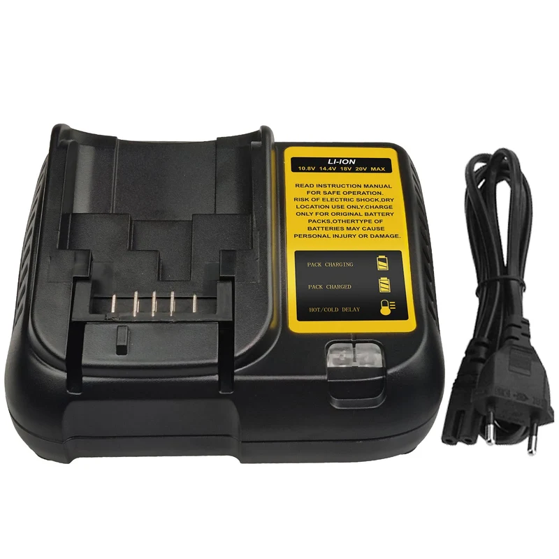 TOPBATT DCB107 sostituto del caricabatterie per Dewalt 10,8~20V 3A con indicatore LED caricabatterie