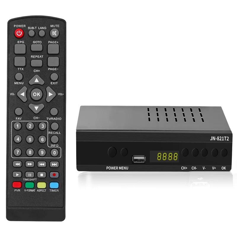 Decoder Digitale Terrestre 2025, Decoder DVB-T2 H.265 HEVC Main 10Bit, Ricevitore Digitale Terrestre USB PVR Lettore Multimediale, Full HD 1080p, HDMI, SCART